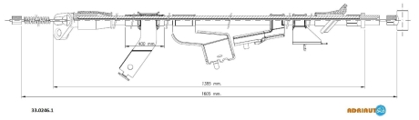 Трос остановочных тормозов ADRIAUTO 3302461