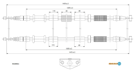 Фото opel трос ручного гальма задн. 1475/1308+1460/1293 мм corsa d 06- ADRIAUTO 33.0250.1 OPEL трос ручного гальма задн. 1475/1308+1460/1293 мм CORSA D 06- ADRIAUTO 33.0250.1