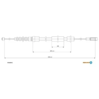 Трос остановочных тормозов ADRIAUTO 3502141