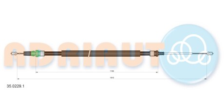 Трос остановочных тормозов ADRIAUTO 3502291