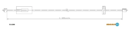 PEUGEOT трос ручного гальма перед. 605 91- ADRIAUTO 35.0280
