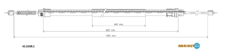 Трос остановочных тормозов ADRIAUTO 4102081