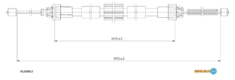 Трос остановочных тормозов ADRIAUTO 4102092
