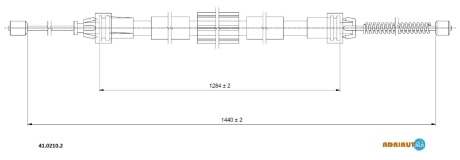Трос остановочных тормозов ADRIAUTO 4102102