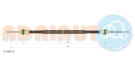 Трос остановочных тормозов ADRIAUTO 4102312