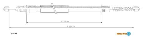Трос ручного гальма ADRIAUTO 41.0249