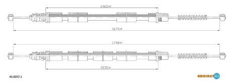 Трос остановочных тормозов ADRIAUTO 4102571
