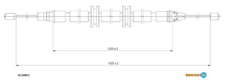 Трос остановочных тормозов ADRIAUTO 4102801