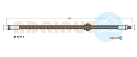 RENAULT Шланг тормозной пер. MASTER II ADRIAUTO 41.1201.1