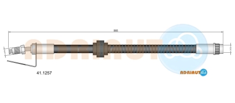 RENAULT шланг гальмівний передн. верхн. Master 98- ADRIAUTO 41.1257 (фото 1)