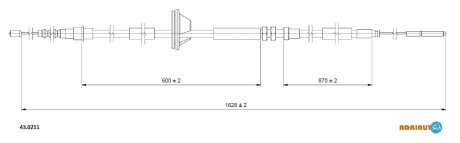 Трос остановочных тормозов ADRIAUTO 430211