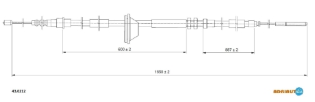 Трос остановочных тормозов ADRIAUTO 430212