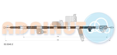 Трос остановочных тормозов ADRIAUTO 5202402