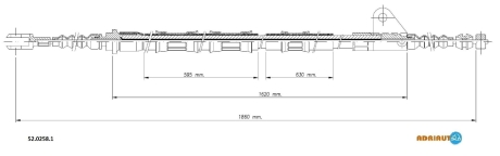 Трос остановочных тормозов ADRIAUTO 5202581