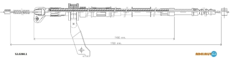 Трос остановочных тормозов ADRIAUTO 5202801