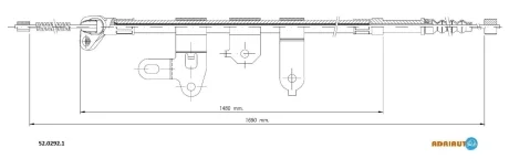 Трос остановочных тормозов ADRIAUTO 5202921