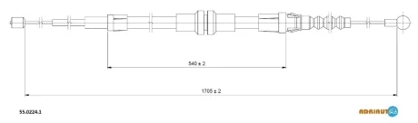 Трос зупиночних гальм ADRIAUTO 5502241