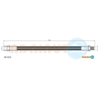 VW шланг гальмівний передній/задній Golf -91 GTi 2,0i 92-, Jetta -92, Passa ADRIAUTO 55.1213