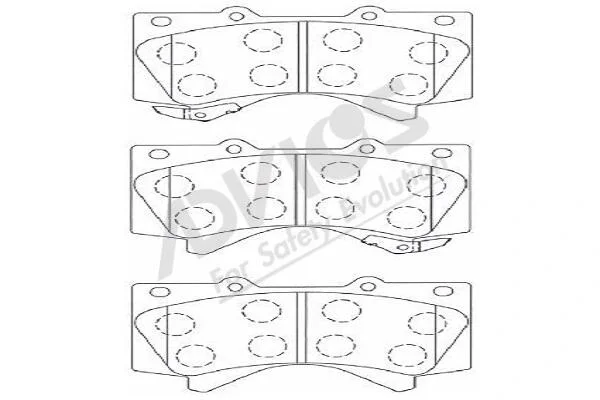 Колодки передние AISIN Land Cruiser 200, Lexus LX570, Tundra, Sequoia Advics A1N156 (фото 1)