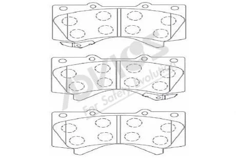 Колодки передние AISIN Land Cruiser 200, Lexus LX570, Tundra, Sequoia Advics A1N156