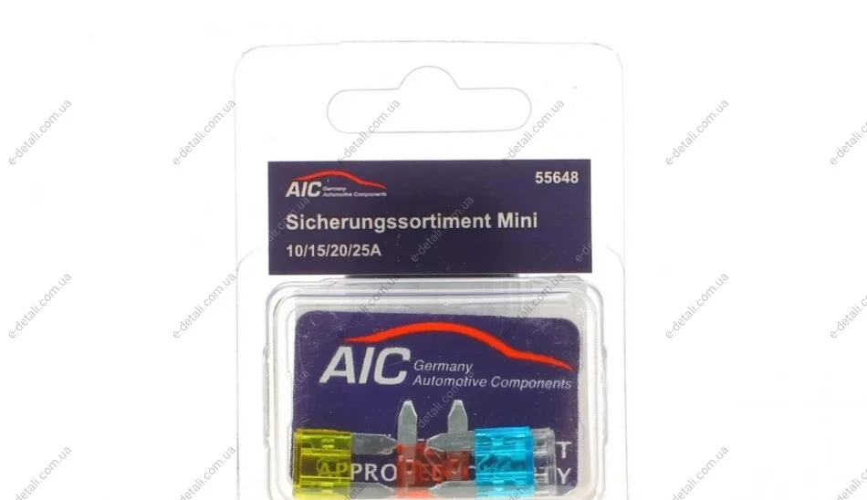 Комплект запобіжників (Міні) (10A/15A/20A/25A) AIC 55648 (фото 1)