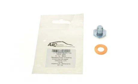 Болт зливу оливи + шайба Citroen Berlingo/Peugeot Partner 1.6HDI/1.9D/2.0HDI 98- (M10x1,25) AIC 56422