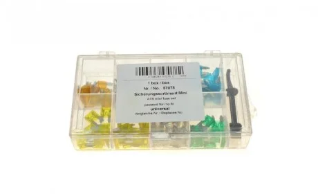 Комплект запобіжників (Міні) (5A/7.5A/10A/15A/20A/25A/30A) Box AIC 57078