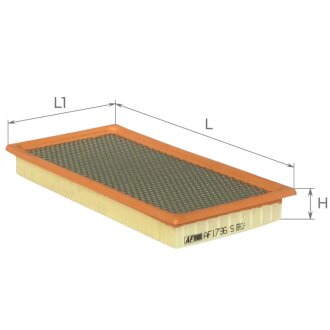 Фильтр воздушный Dodge Caliber 1.8-2.4 16V/2.0CRD/Jeep Compass 2.4 16V/2.0CRD 06-/Patriot 07-17 ALPHA FILTER AF1736s