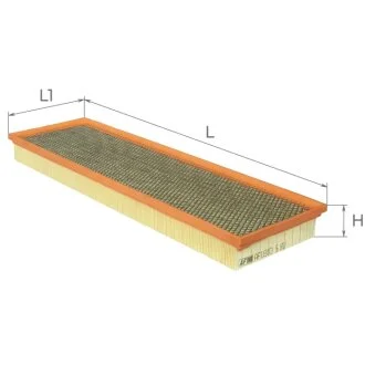 Фильтр воздушный BMW 3 (E36)/5 (E34/E39)/7 (E38) 2.5td/tds M51 91-01 (с сеткой) ALPHA FILTER AF1810s