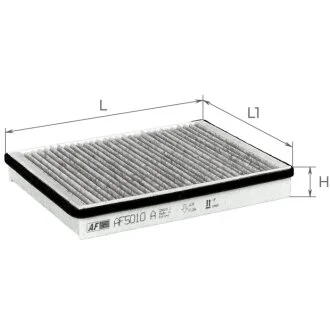 Фільтр салону ВАЗ 2110-2112, 2170 вугільний (вир-во) ALPHA FILTER AF5010a