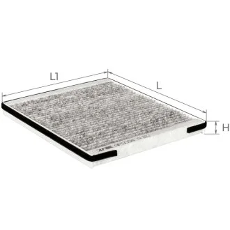 Фільтр салону ВАЗ 2170 Priora (2170-8122020-10) конд. HALLA (вугільн.) ALPHA FILTER AF5034a