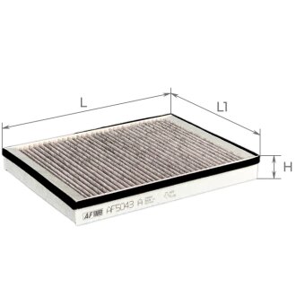 Фільтр салону VW PASSAT 94-96 вугільний ALPHA FILTER AF5043a