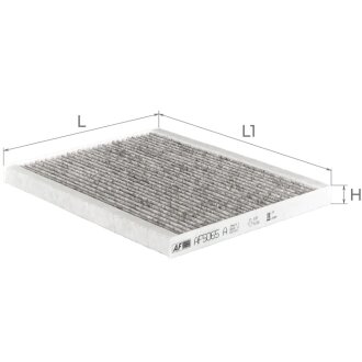 Фільтр салону Peugeot Bipper 1.3HDI 10-/Opel Combo 1.3/1.6 CDTI/Fiat Doblo 1.3/1.6D 16- (вугільний) ALPHA FILTER AF5065a