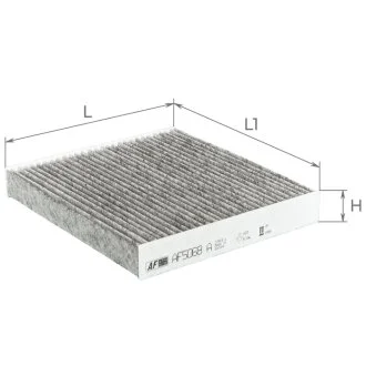 Фільтр салону Land Rover 16-/Range Rover/Lexus ES/RX 12-/Toyota Camry/Corolla/Rav4 06- (вугільний) ALPHA FILTER AF5068A