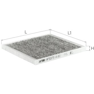 Фильтр салона Hyundai Accent/i40/Veloster 10-/Tucson 04-10/Kia Rio/Sportage/Carens 04- (угольный) ALPHA FILTER AF5073A