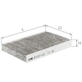 Фильтр салона Nissan Tiida/Pulsar 14-/Juke/Renault Fluence 10- (угольный) ALPHA FILTER AF5100A