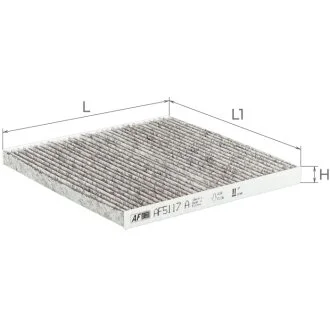 Фільтр салону Toyota Land Cruiser 03-/Camry 00-05/Prius 00-/Lexus GX 01-/RX/Subaru Legacy (вугільний) ALPHA FILTER AF5117A