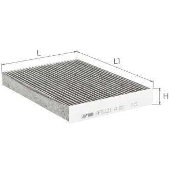 Фильтр салона Dacia Dokker/Lodgy/Renault Zoe 12- (угольный) ALPHA FILTER AF5121A