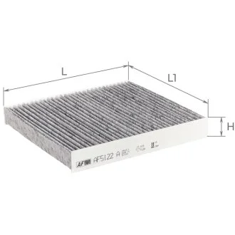 Фільтр салону вугільний ALPHA FILTER AF5122A