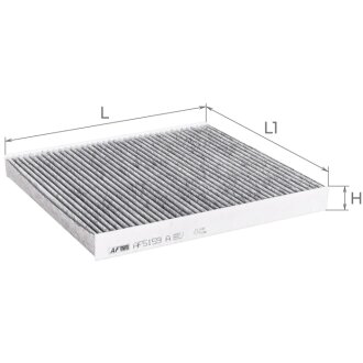 Фильтр салона Jeep Grand Cherokee/Dodge Durango 11- (угольный) ALPHA FILTER AF5159A