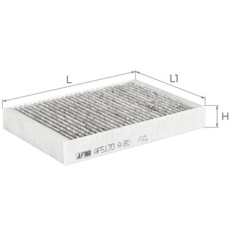 Фільтр салону (з актом вугіллям) MERCEDES-BENZ V-Klasse II, Vito III Альфа ALPHA FILTER AF5170a