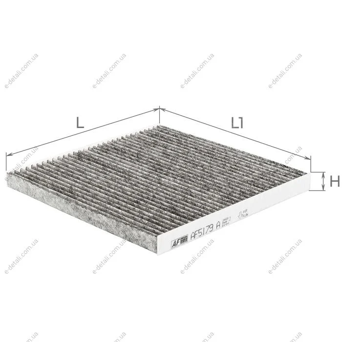 Фільтр салону ISUZU D-MAX 02-12 вугільний (вир-во) ALPHA FILTER AF5179a (фото 1)