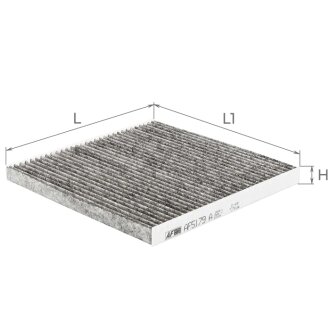 Фильтр салона ISUZU D-MAX 02-12 угольный ALPHA FILTER AF5179a