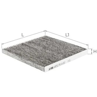 Фільтр салону ISUZU D-MAX 02-12 вугільний (вир-во) ALPHA FILTER AF5179a