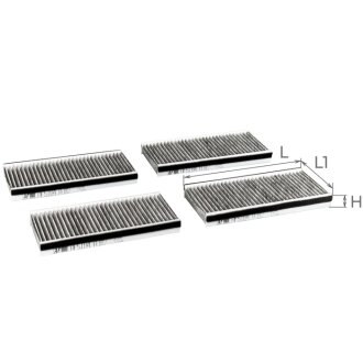 Фільтр салону к-т 4 шт ALPHA FILTER AF5184a-4