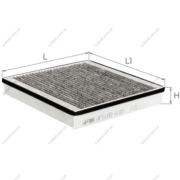 ALPHA DB фільтр салону (вугілля) Smart 98- ALPHA FILTER AF5188A (фото 1)