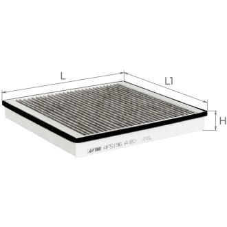 Фільтр салону MB ML-class (W163) 98-05 (вугільний) ALPHA FILTER AF5196A