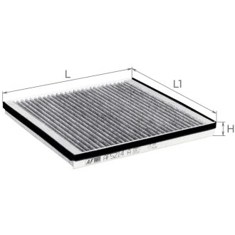 ALPHA фільтр повітр. салону (вугілля) VOLVO S40/V40 95-04 (222*209*20) ALPHA FILTER AF5214A