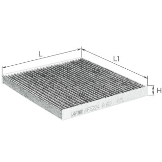 Фільтр салону Chery Tiggo 1.6 DVVT 14- (вугільний) ALPHA FILTER AF5224a