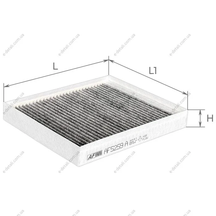 Фильтр салона KIA OPTIMA IV 15- угольный (выр-во) ALPHA FILTER AF5259a (фото 1)